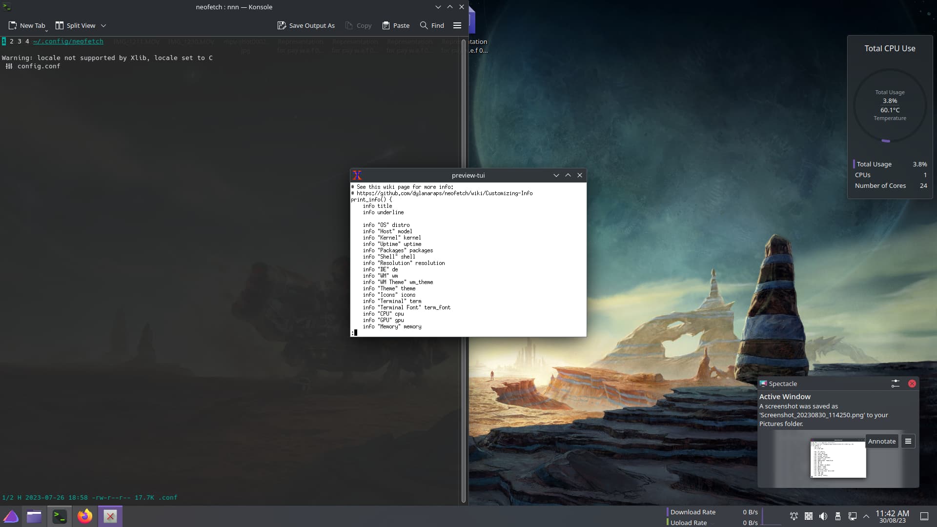 Nnn Help - Regarding preview file - Plasma - EndeavourOS