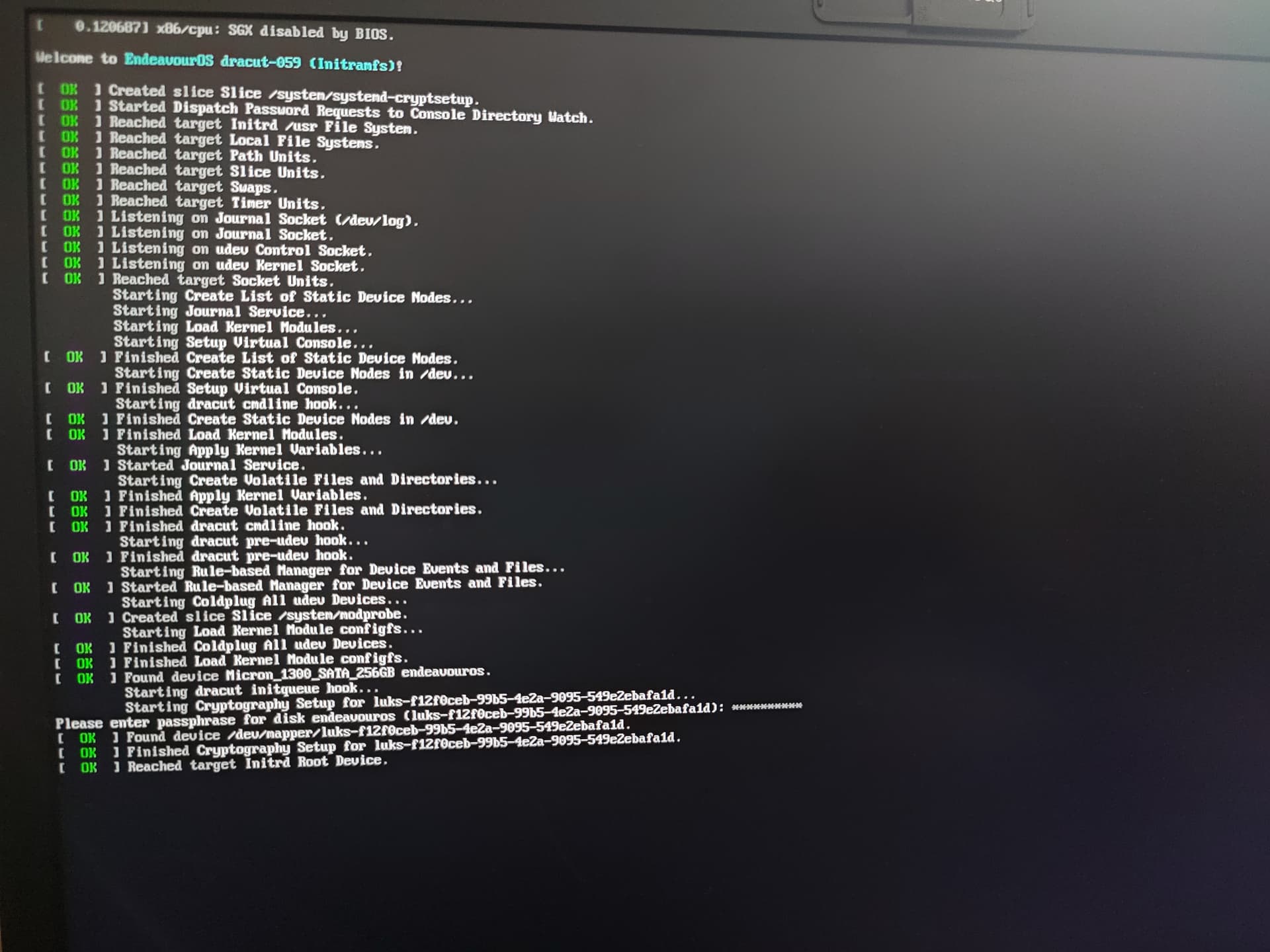 Boot up difficulty - Newbie - EndeavourOS