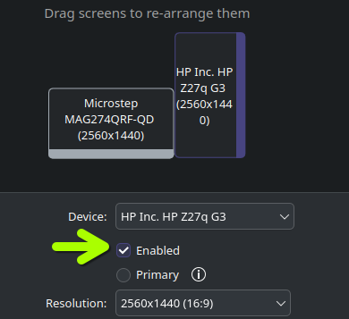 How to automatically disable secondary monitor, when it&rsquo;s turned 