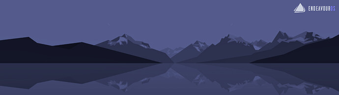 EndeavourOS_Minimalist_Mountains_Mod_Dark_3840x1080