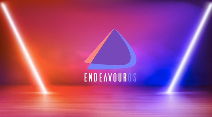 endeavouros-modern-studio-with-glowing-neon-lights-and-smoke-3d-illustration-free-vector