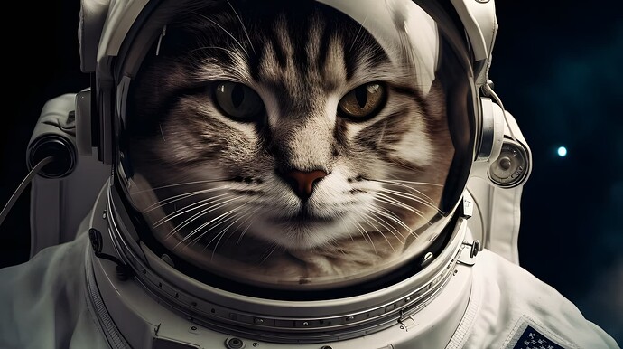 cat astronaut