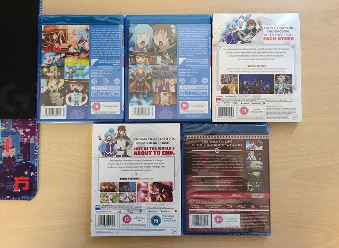 Konosuba S1-3+Movie and Yona of the Dawn back