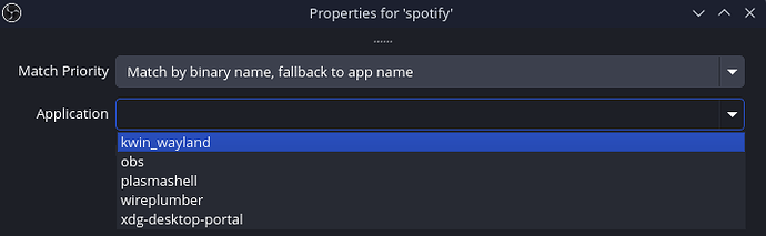 No spotify in the list whilst spotify is playing music