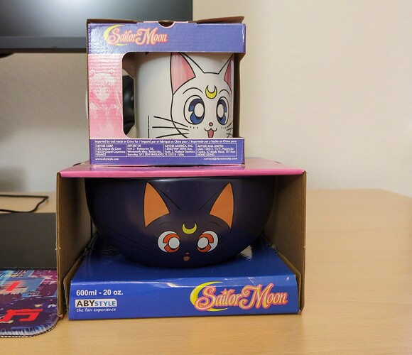 Sailor Moon Mug Artemis and Bowl Luna