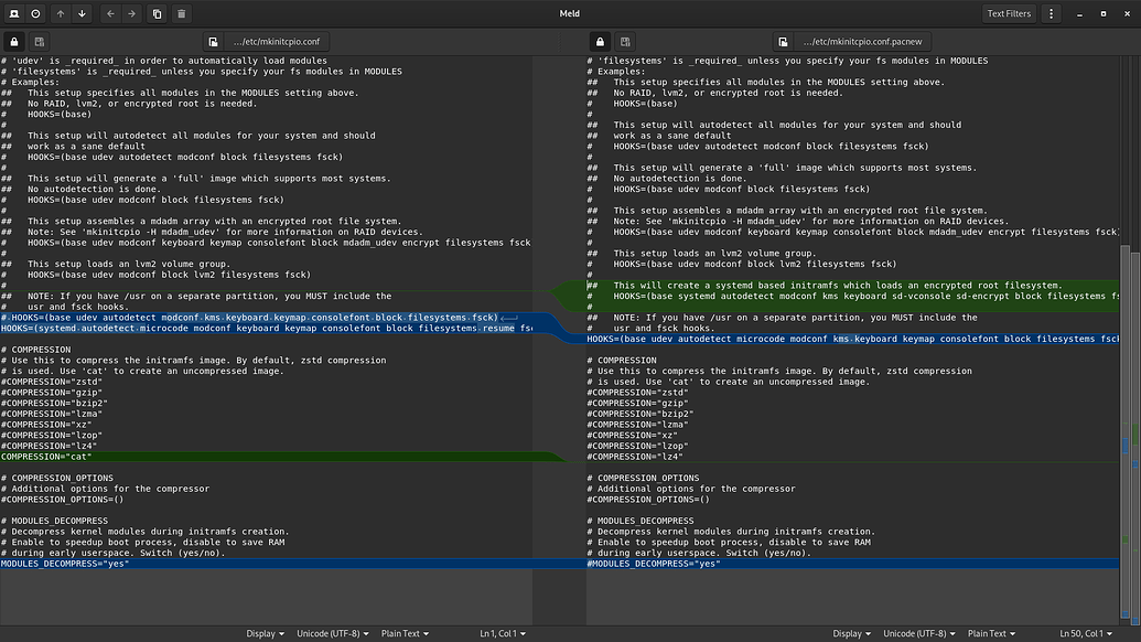 Mkinitcpio update and changes may need some manual intervention Important notifications