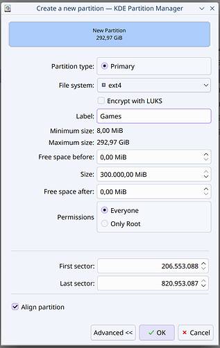 newpartition