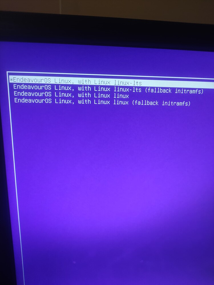 endeavour-os-gallileo-start-up-isssue-and-flatpak-issue-kernel-boot