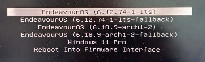 boot screen