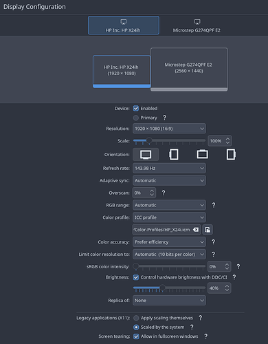 display-config