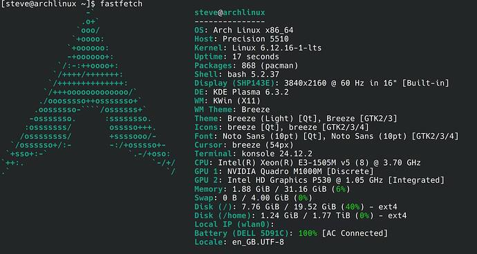 fastfetch to use