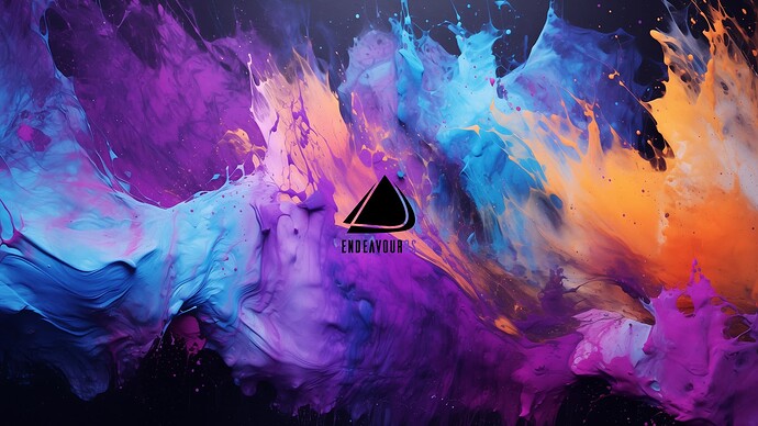 EndeavourOS-Black-Purple-Linux--Wallpaper-Abstract-Paint-HD