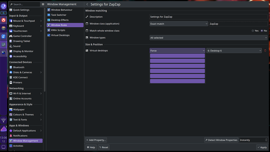 Systemsettings - window rules - cannot read dropdowns - Plasma ...