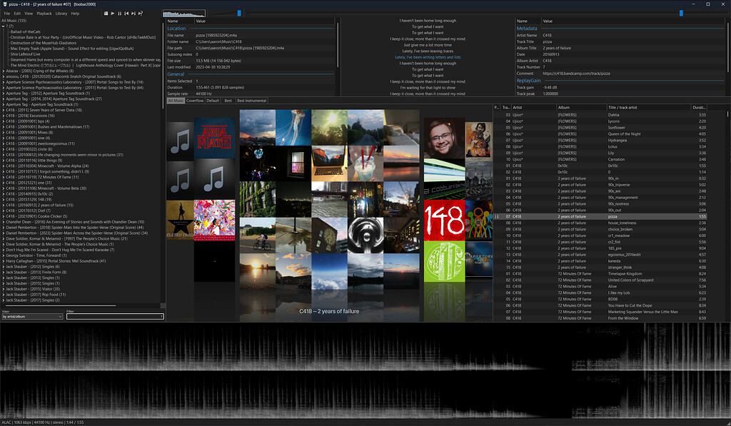 Looking for a good audio player that has Coverflow and timed lyrics ...