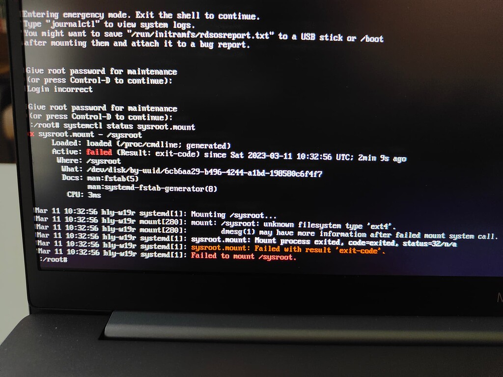 Failed to mount sysroot endeavouros installation endeavouros