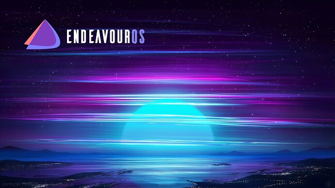 FJ-Rune-White-Wolf-Sunset-EndeavourOS-HD-Logo