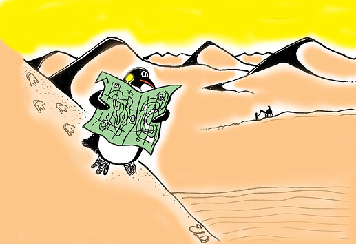 tux-in-desert