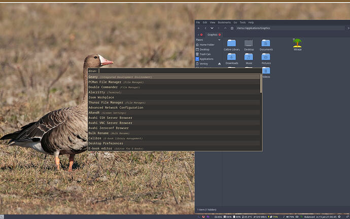 rofi+pcman-fm-gtk3