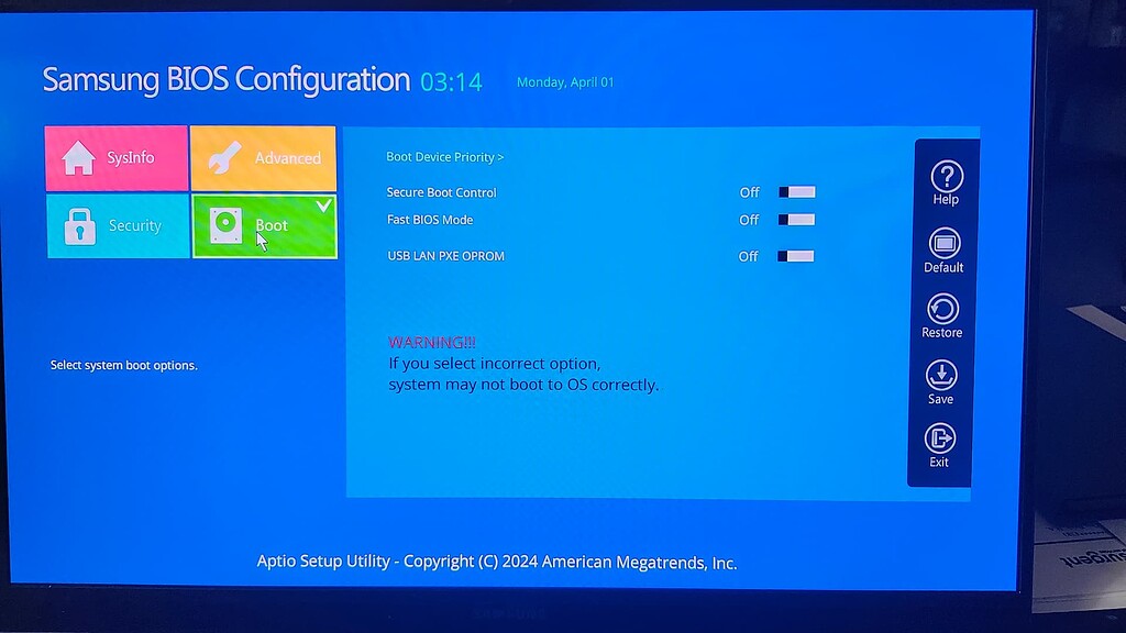 Is my BIOS screwed up? [SOLVED] - Kernel, boot, graphics