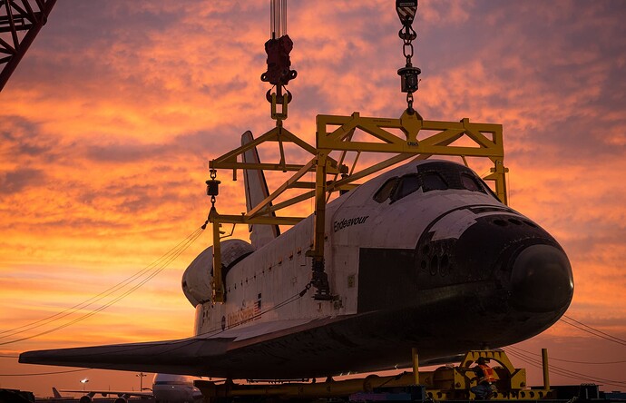 Endeavour lifted