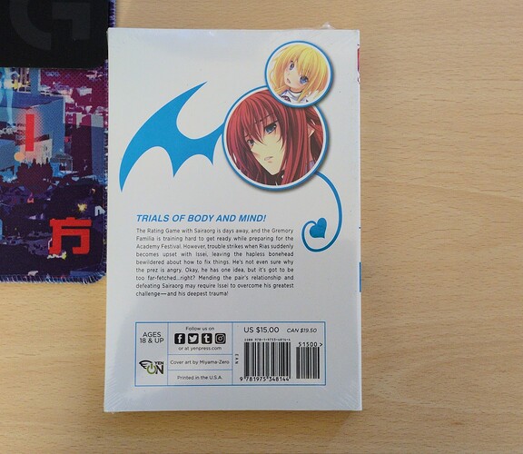 Highschool DxD LN 10 Back