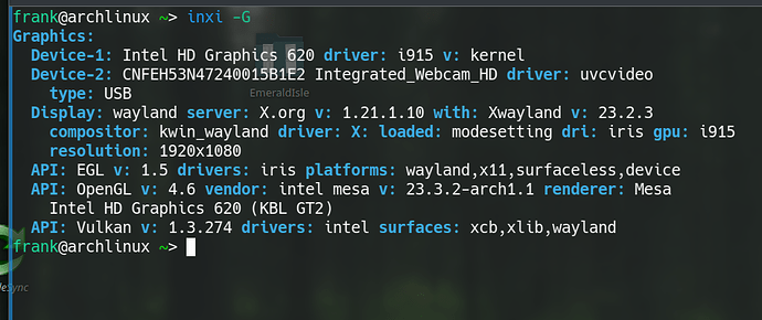 inxi -G