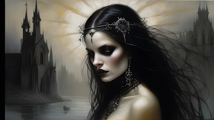 Luis_Royo style Gothic Girl