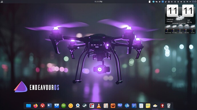 Purple-Spooky-Linux-Bad-Ass-EndeavourOS-Drone-X-FJ-White-Wolf-HD-Ominous-Eyez-In-The-Sky