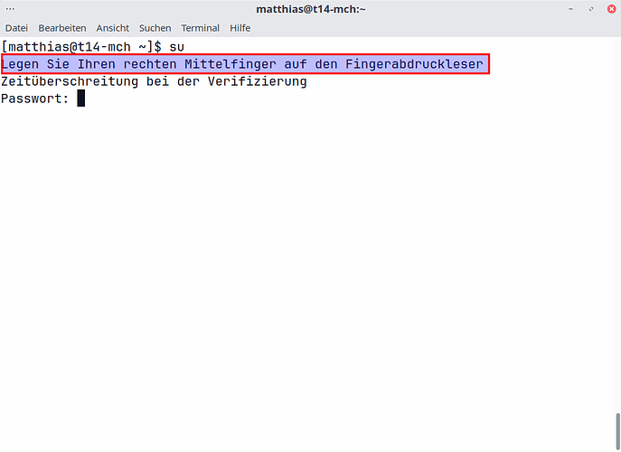 using su with root’s fingerprint