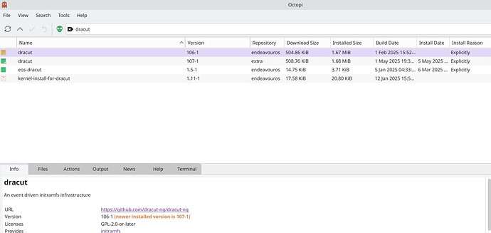 Screenshot_OctopiShowingPackageDracut