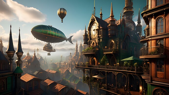 Steampunk City View