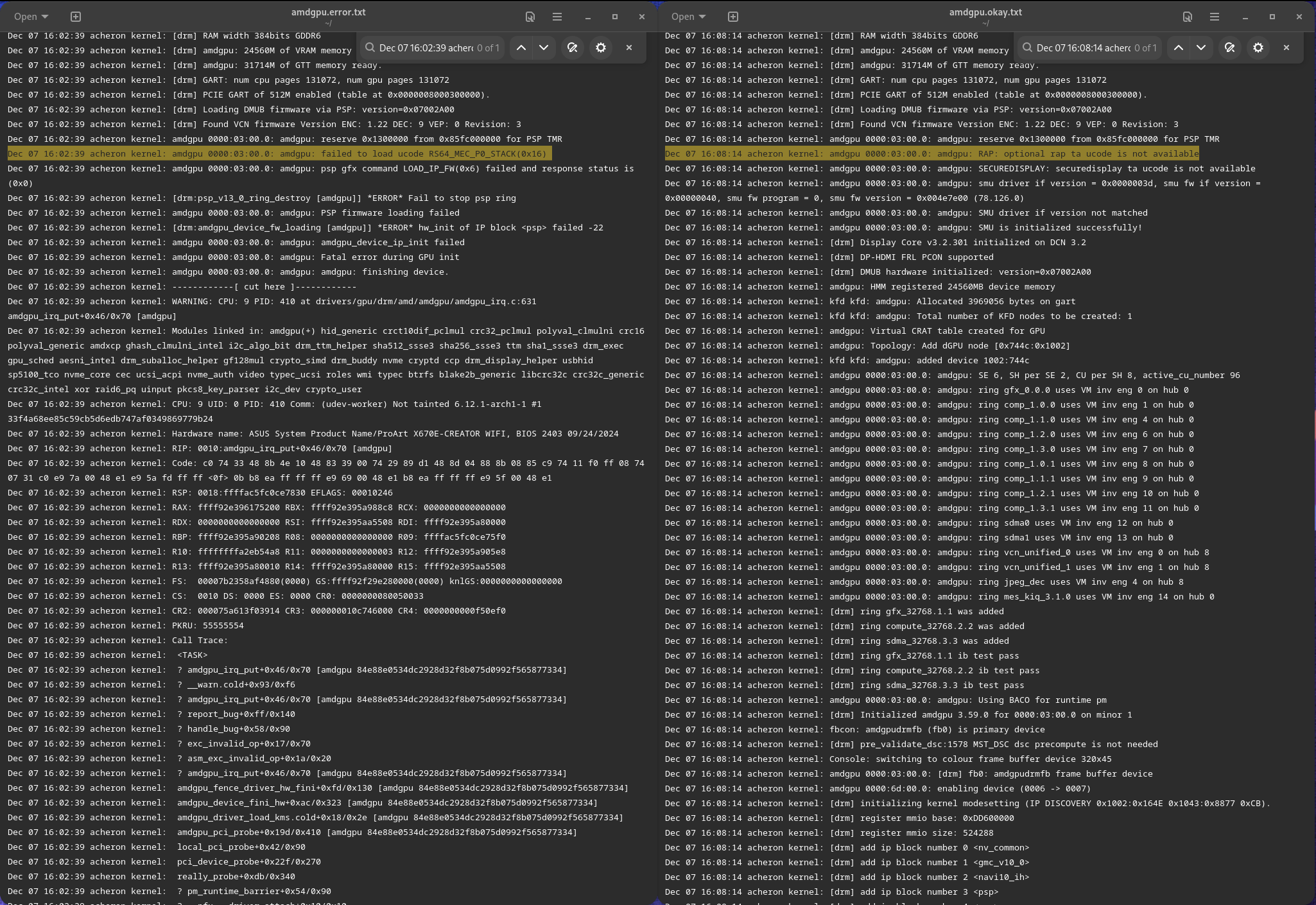 Fatal error during GPU init on every first boot - Kernel, boot ...