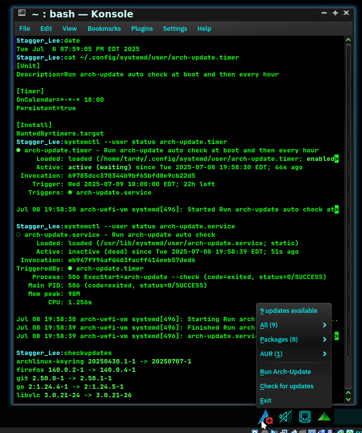 Arch-update Timer konfigurieren - Page 5 - EOS Deutsch - EndeavourOS