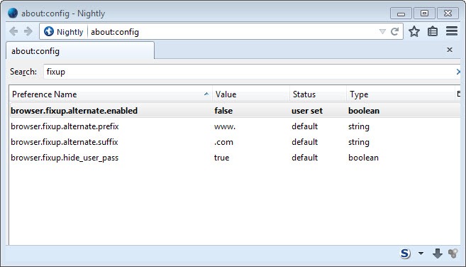 Firefox http3 about config. About:config