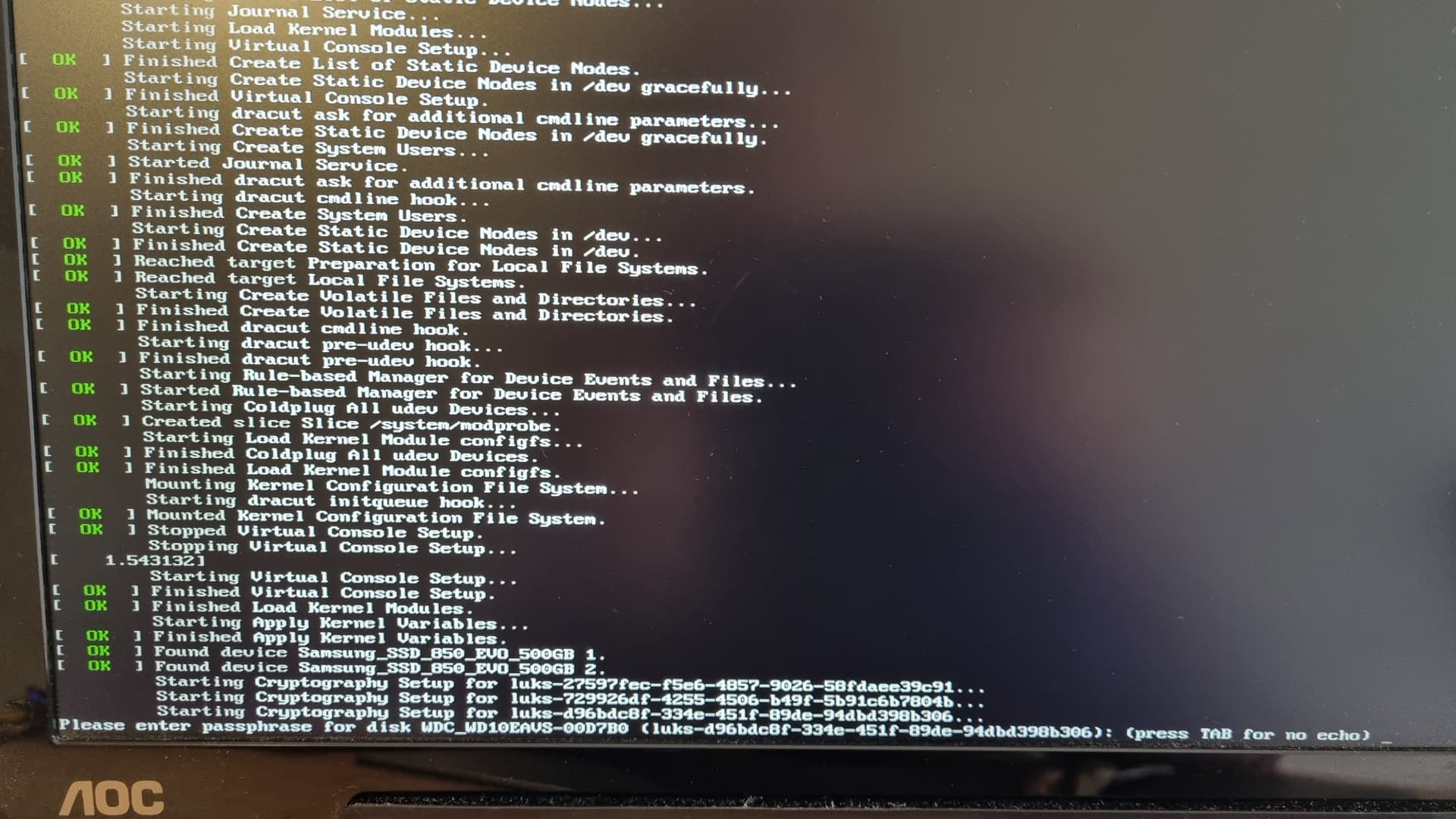 Auto mount of LUKS partition - Kernel, boot, graphics & hardware -  EndeavourOS