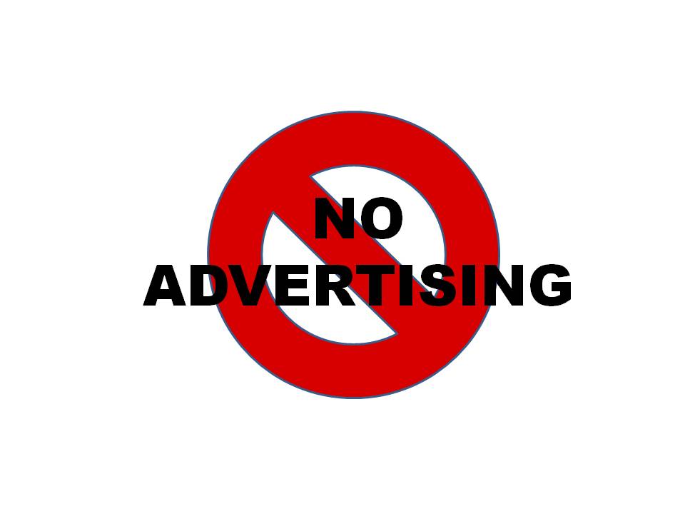 No ADVERTIZING