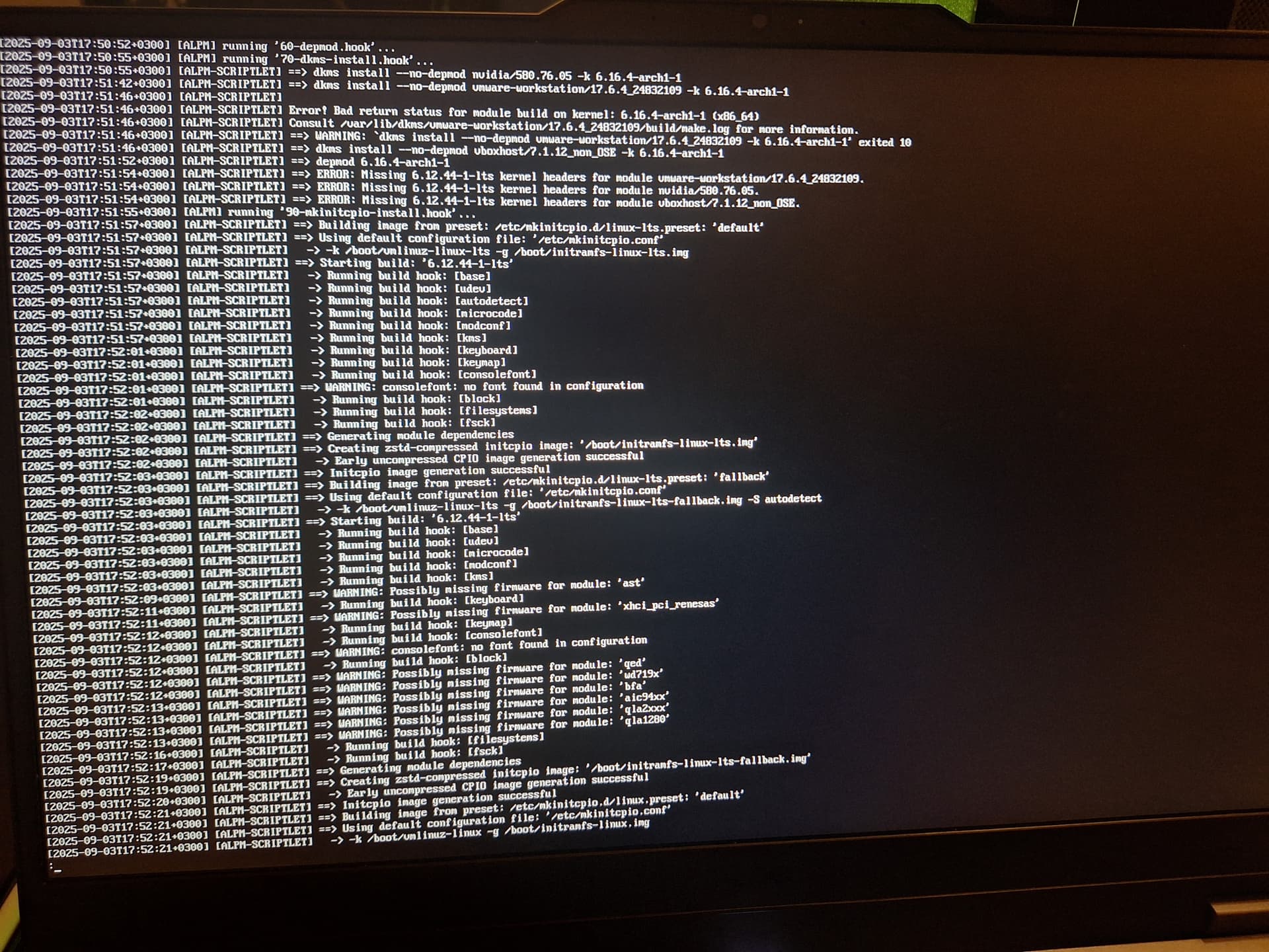 Computer wont boot after latest update - Kernel, boot, graphics ...