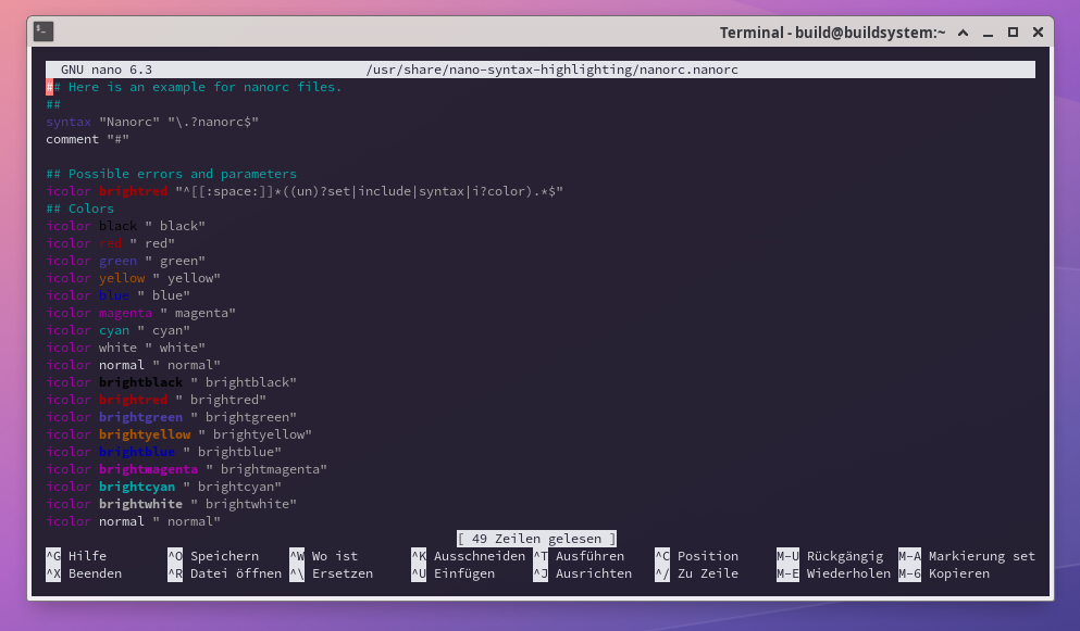 Help Enabling Nano Syntax Highlighting - Newbie - EndeavourOS