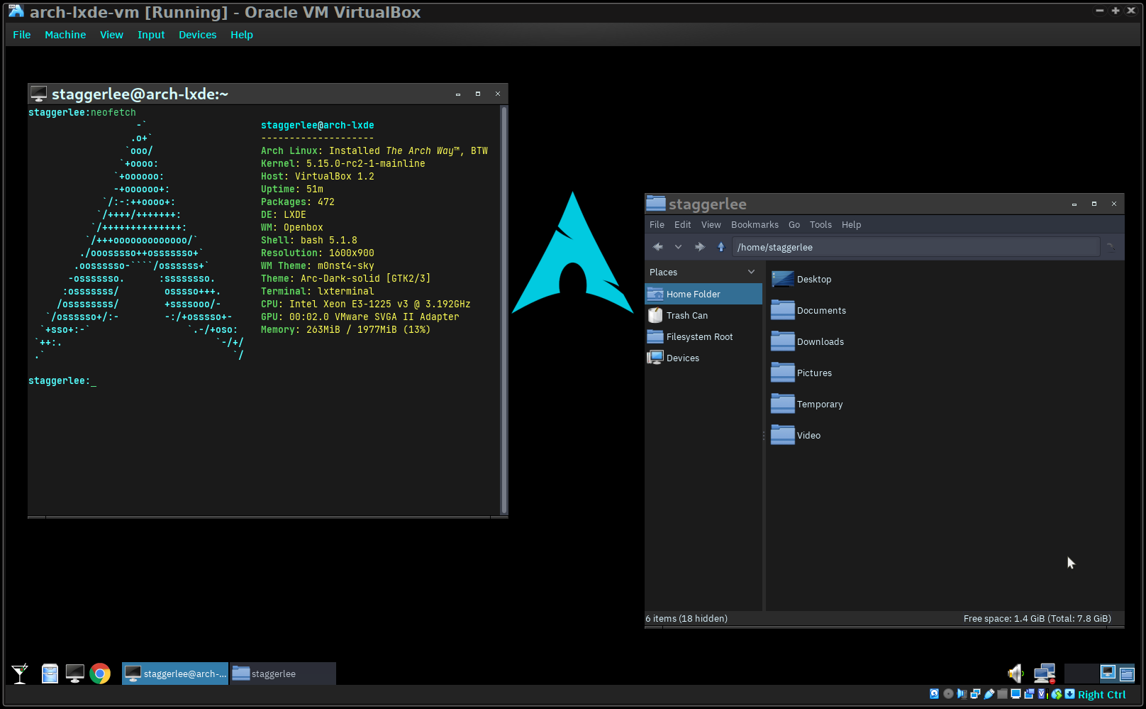 lxde-virtualbox