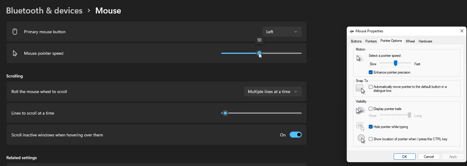 Mouse precision setting?