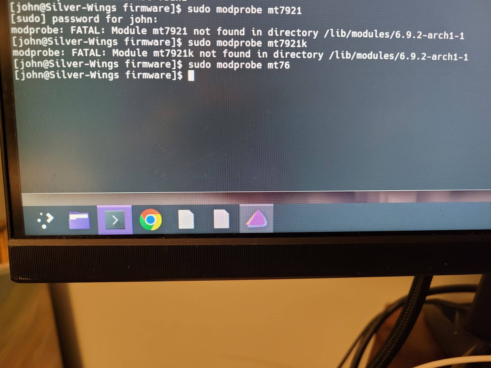 MEDIATEK MT7921K Wi-Fi 6E 80Mhz driver: N/A - Newbie - EndeavourOS