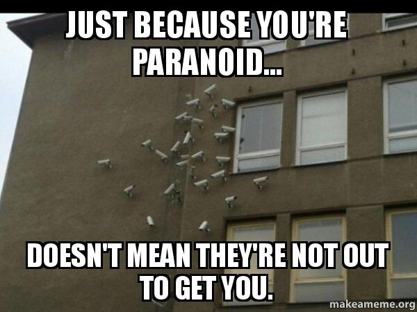 It is not surprising because. Параноик Мем. Paranoia meme. Если нет параноий что не следят. Веселые картинки я не параноик.
