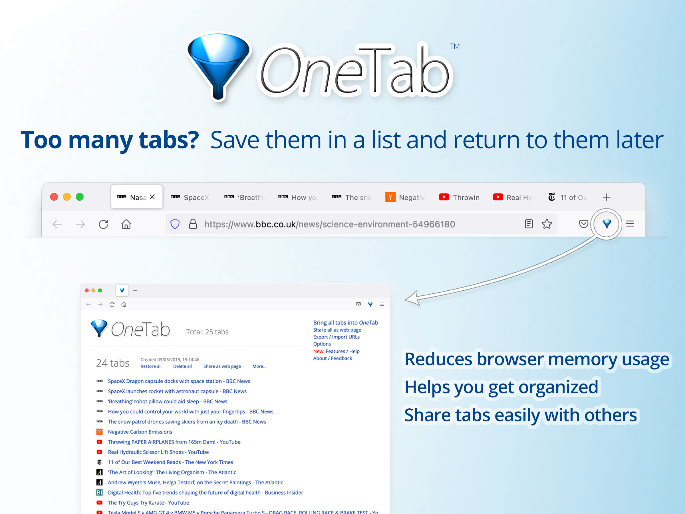 Help - OneTab