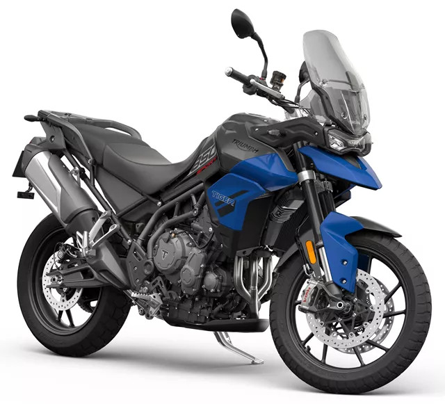 Tiger-850-Sport---Graphite-and-Caspian-Blue---Angle-Front