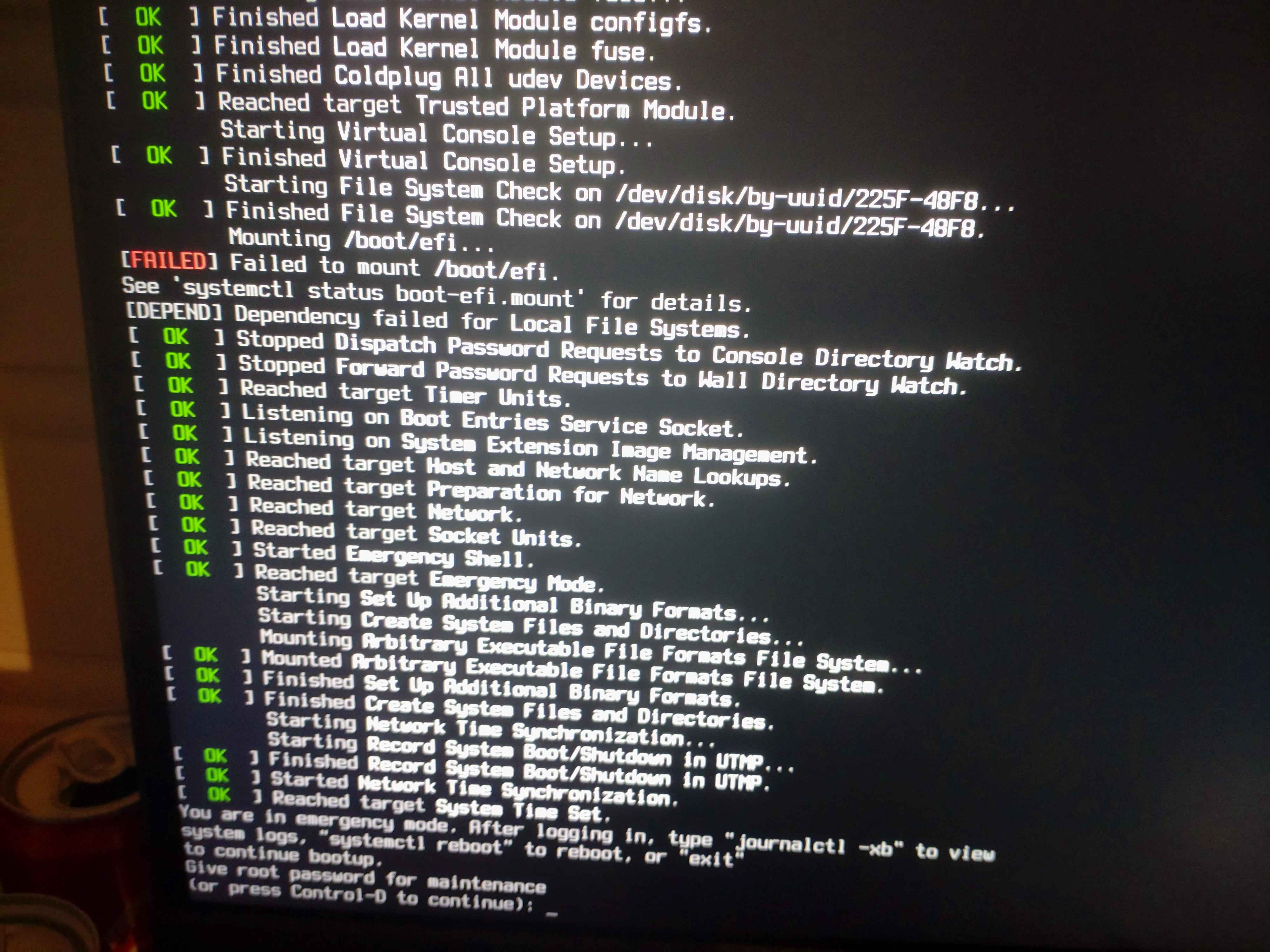 failed to mount /boot/ufi - Kernel, boot, graphics & hardware - EndeavourOS