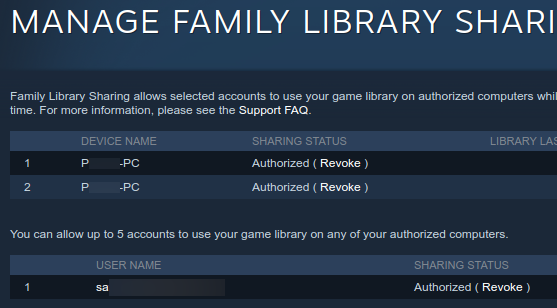 Steam Family Sharing