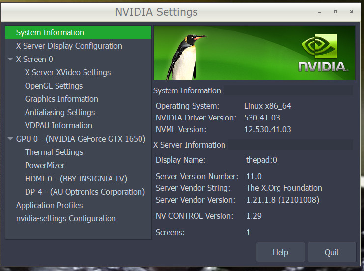 nvidia-settings