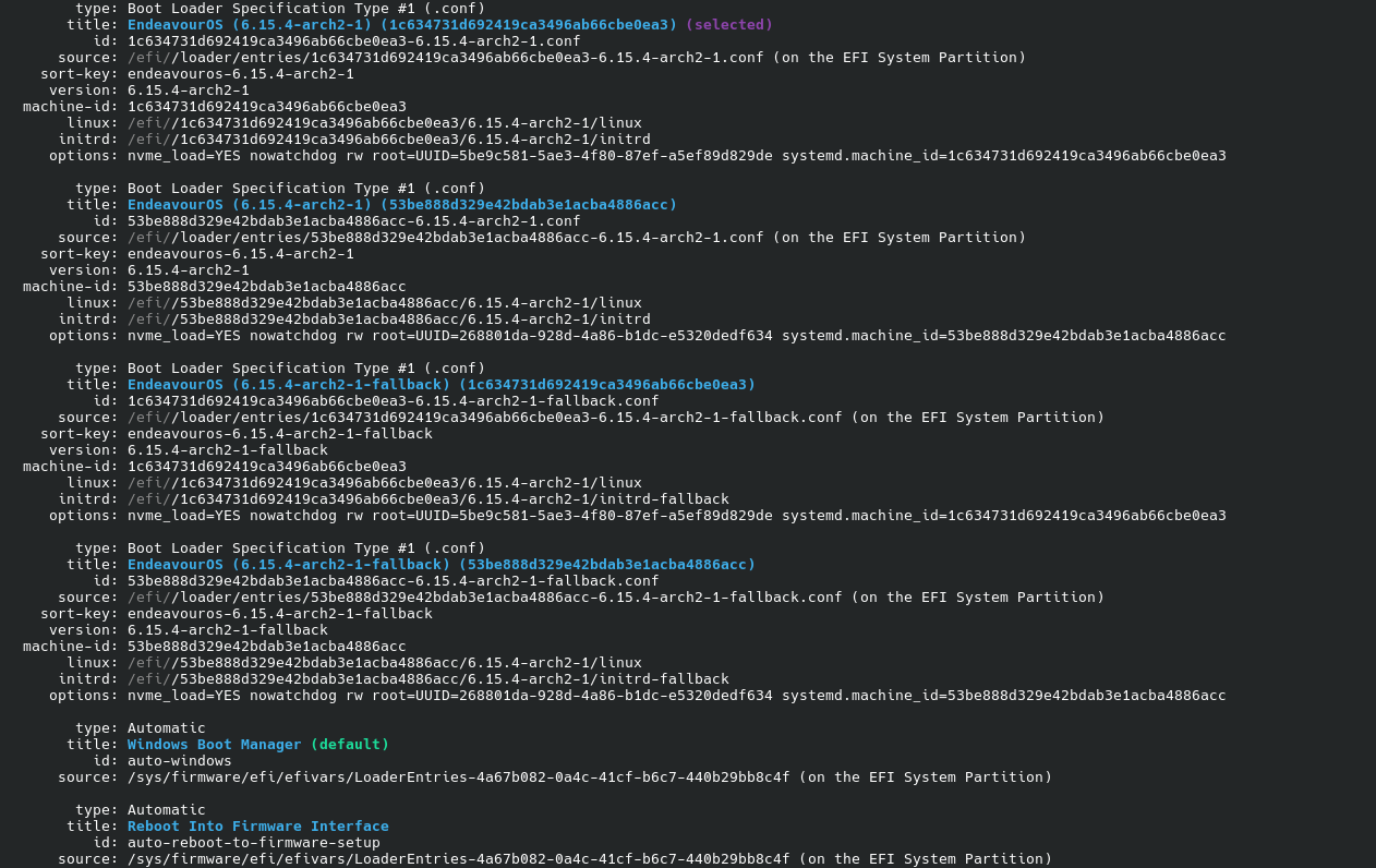 System Commander Os Loader Multiple instances of Endeavour OS appearing in the systemd bootloader ...