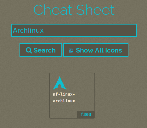 arch glyph