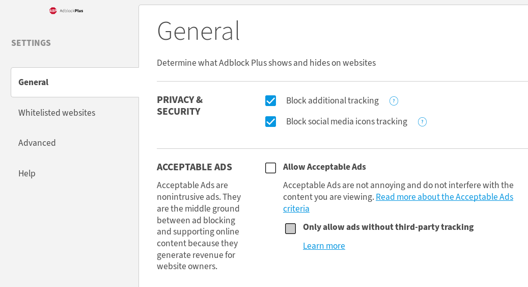 adblock plus settings